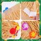 Hawaiian Party Decorations - Fake Grass Fringe w/Hibiscus Flowers